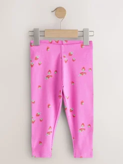 Roze - Verpakking van 5 geribbelde Leggings (3mnd -7jr)