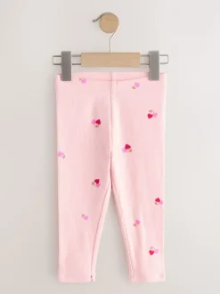 Roze - Verpakking van 5 geribbelde Leggings (3mnd -7jr)