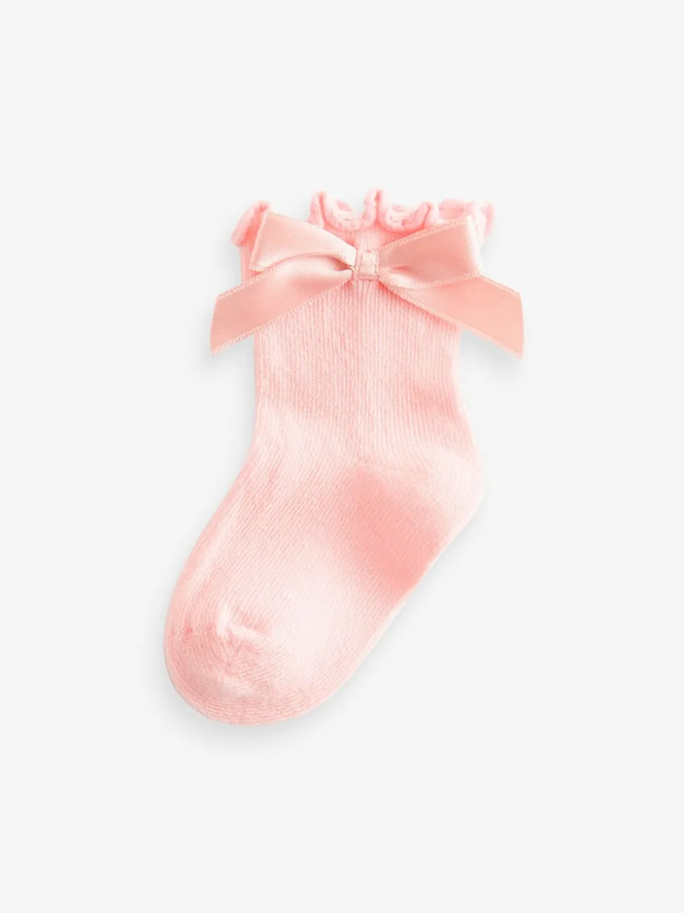 Roze - Verpakking van 5 paar babysokken met strik (0 mnd-2 jr)