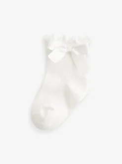 Roze - Verpakking van 5 paar babysokken met strik (0 mnd-2 jr)