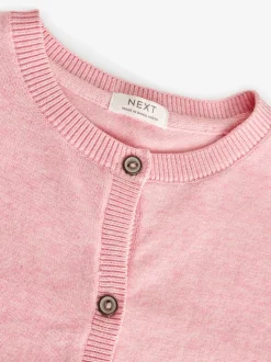 Roze - Vest met knopen 3jr-16jr (3mnd-16jr)