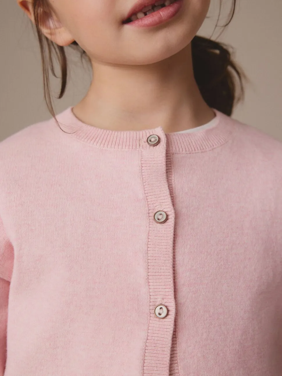 Roze - Vest met knopen 3jr-16jr (3mnd-16jr)