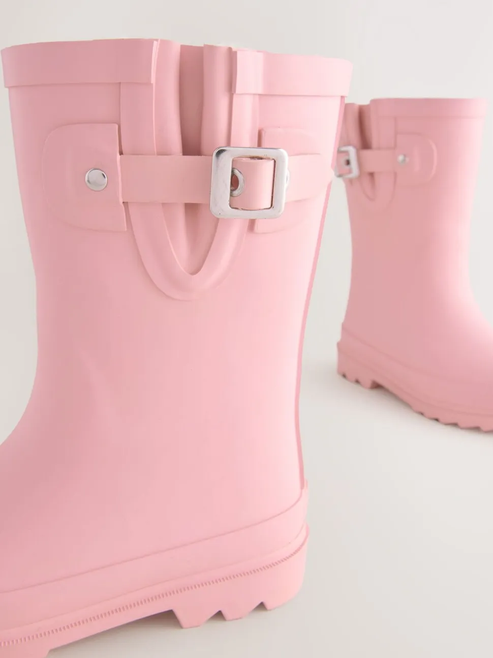 Roze - Warmgevoerde regenlaarzen met gesp