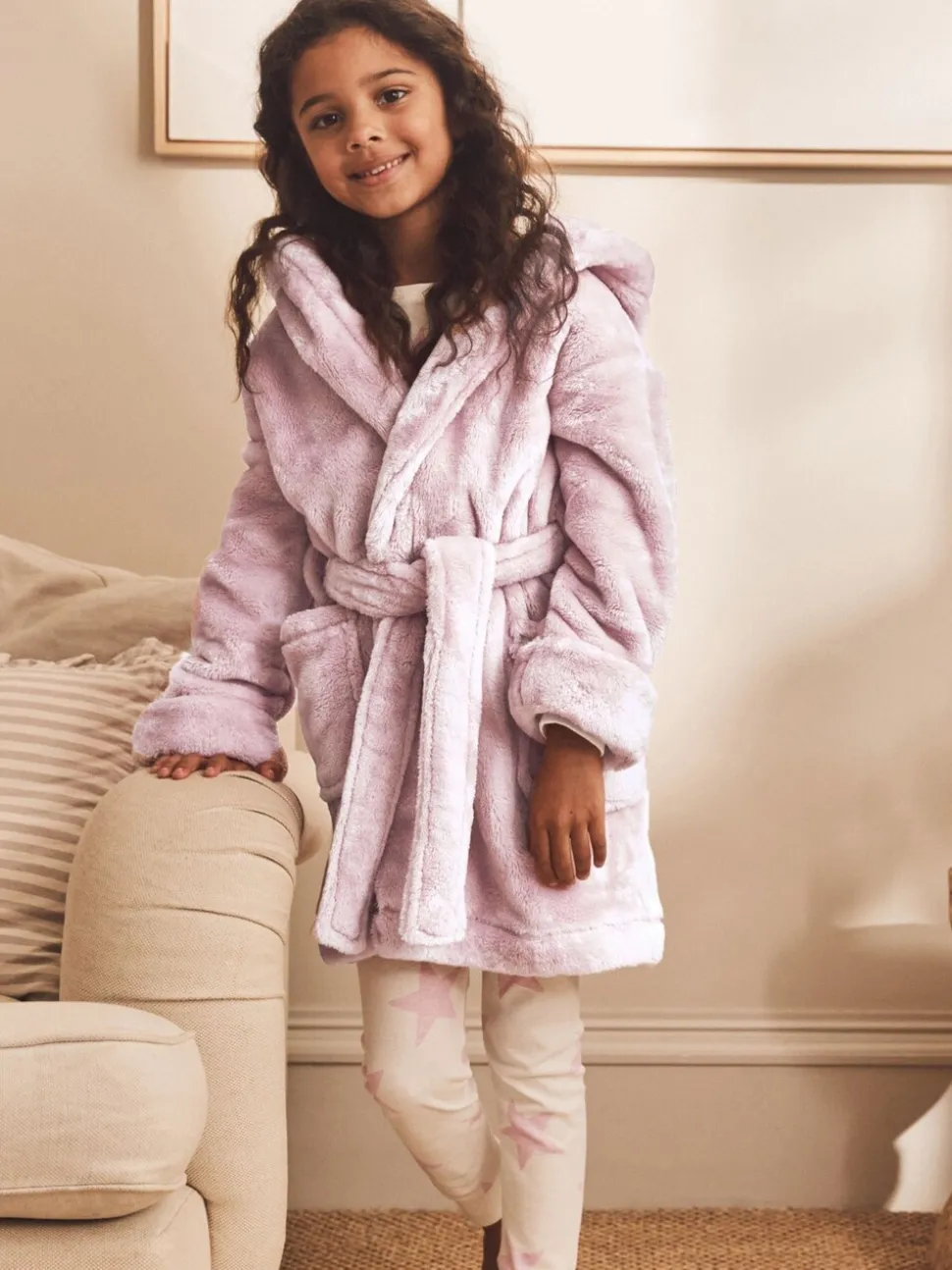 Roze - Zacht aanvoelende fleece kamerjas (9 mnd-16 jr)