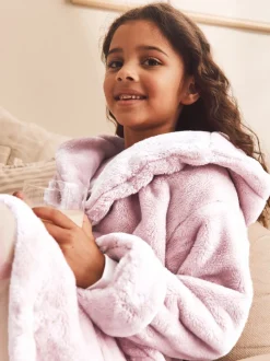Roze - Zacht aanvoelende fleece kamerjas (9 mnd-16 jr)