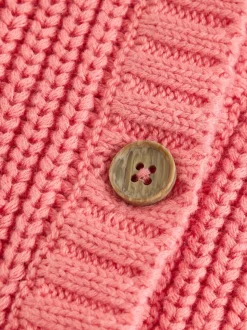 Roze aardbei - Baby Embroidered Back Cardigan (0mths-2yrs)