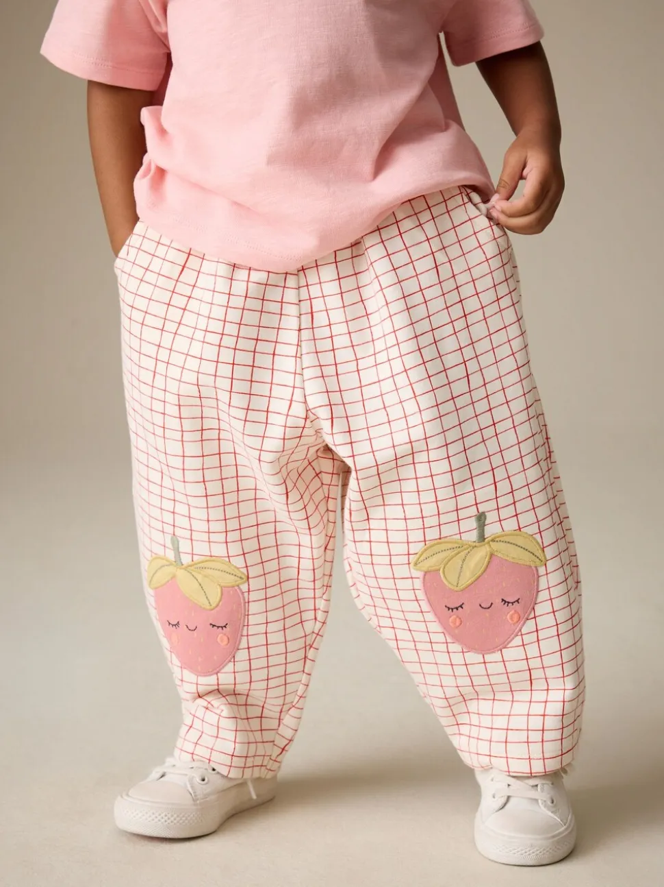 Roze aardbei - Embellished Barrel Trousers (3mths-7yrs)