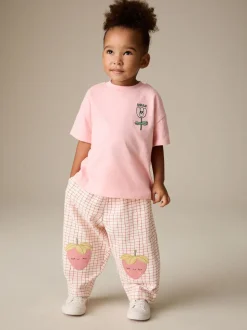 Roze aardbei - Embellished Barrel Trousers (3mths-7yrs)