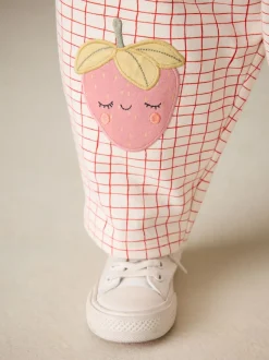 Roze aardbei - Embellished Barrel Trousers (3mths-7yrs)