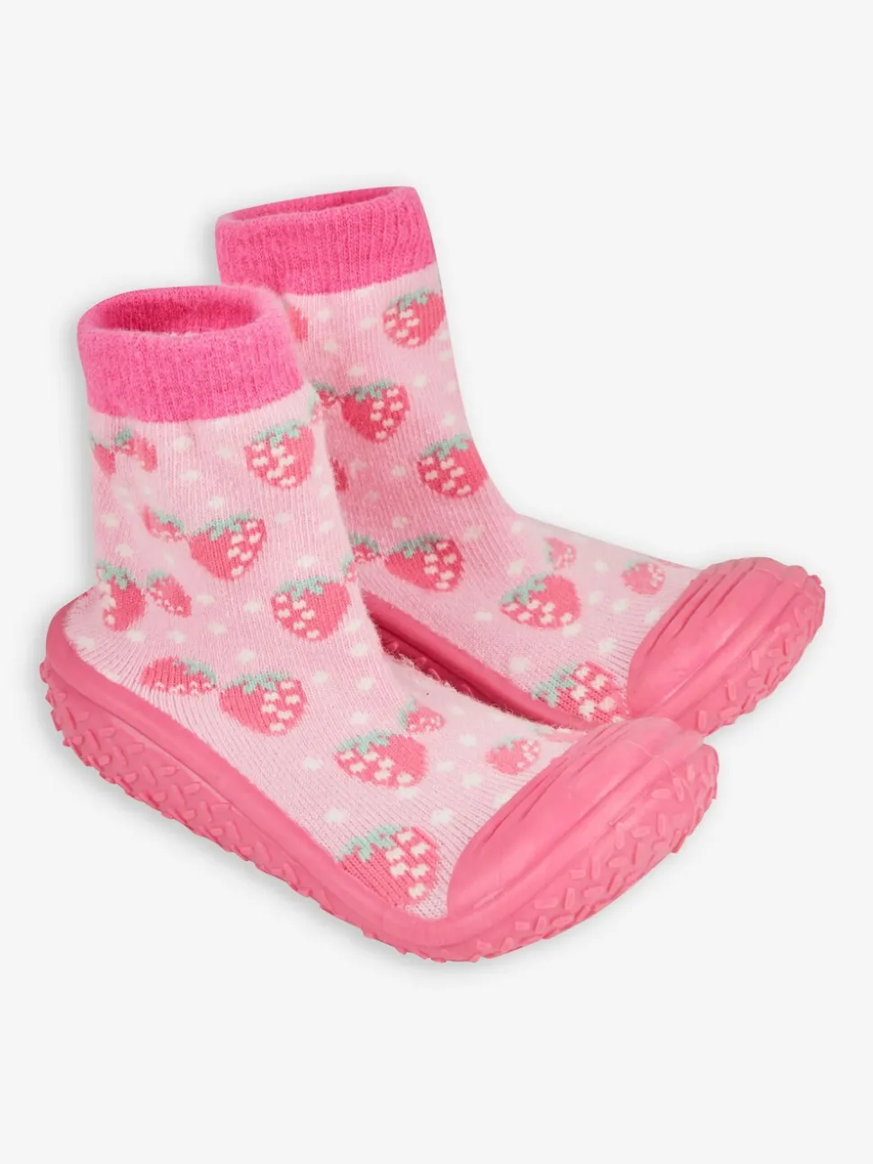 Roze aardbei - JoJo Maman Bébé - Indoor pantoffelsokken voor binnen