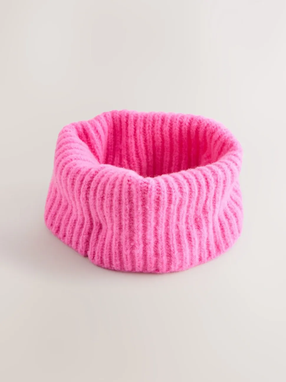Roze bloemetjes - Chunky ribgebreide colsjaal (1-16jr)