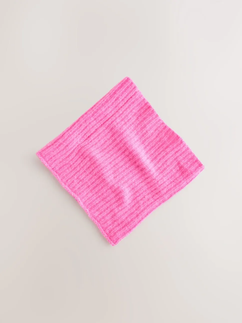 Roze bloemetjes - Chunky ribgebreide colsjaal (1-16jr)