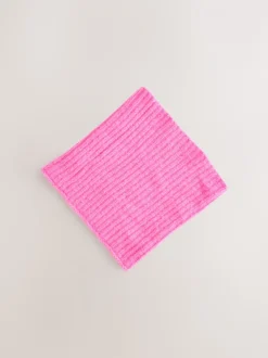 Roze bloemetjes - Chunky ribgebreide colsjaal (1-16jr)