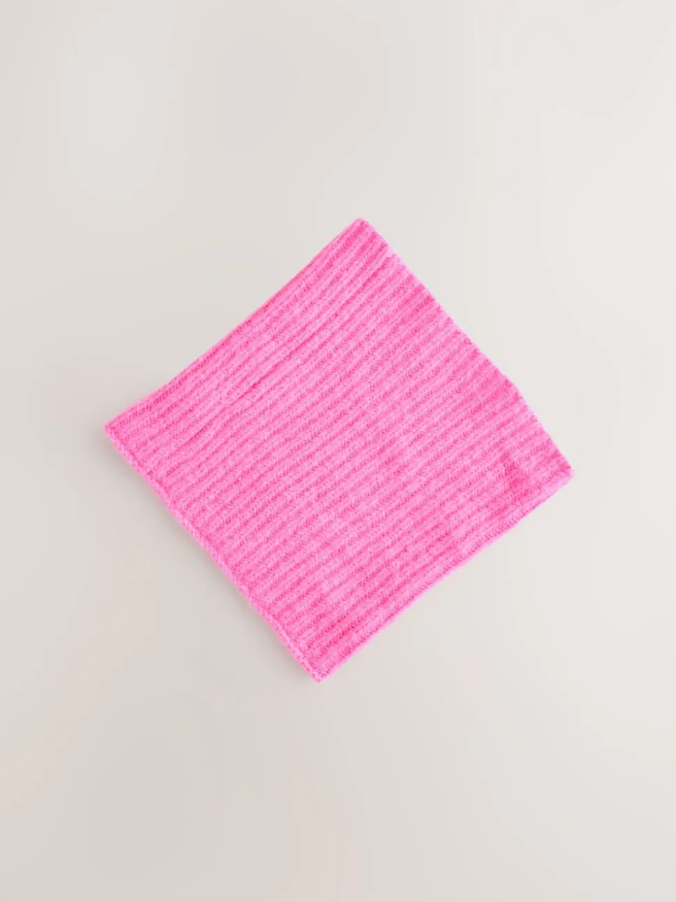 Roze bloemetjes - Chunky ribgebreide colsjaal (1-16jr)