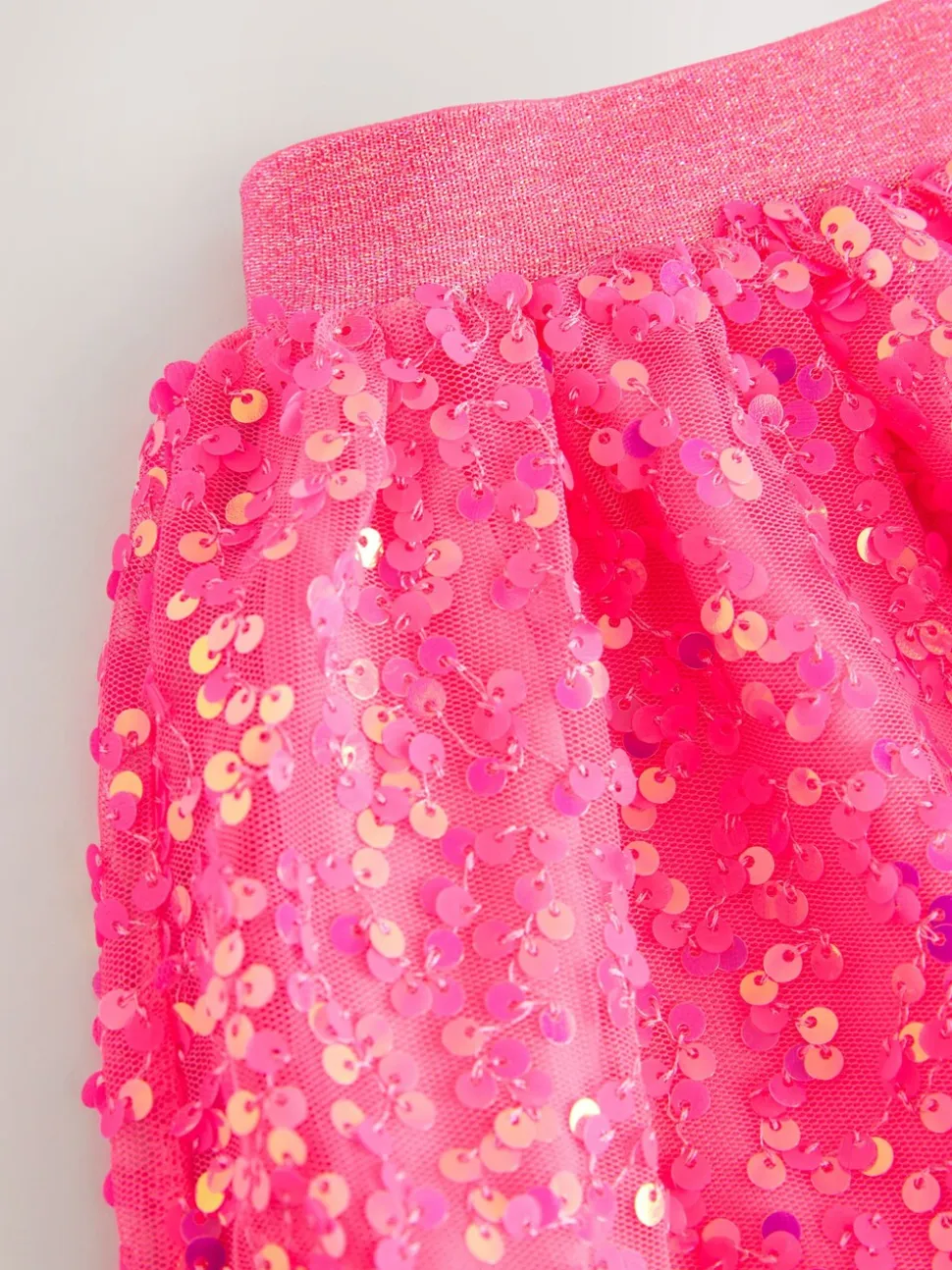 Roze bloemetjes - Rok met lovertjes (3-16 jr)