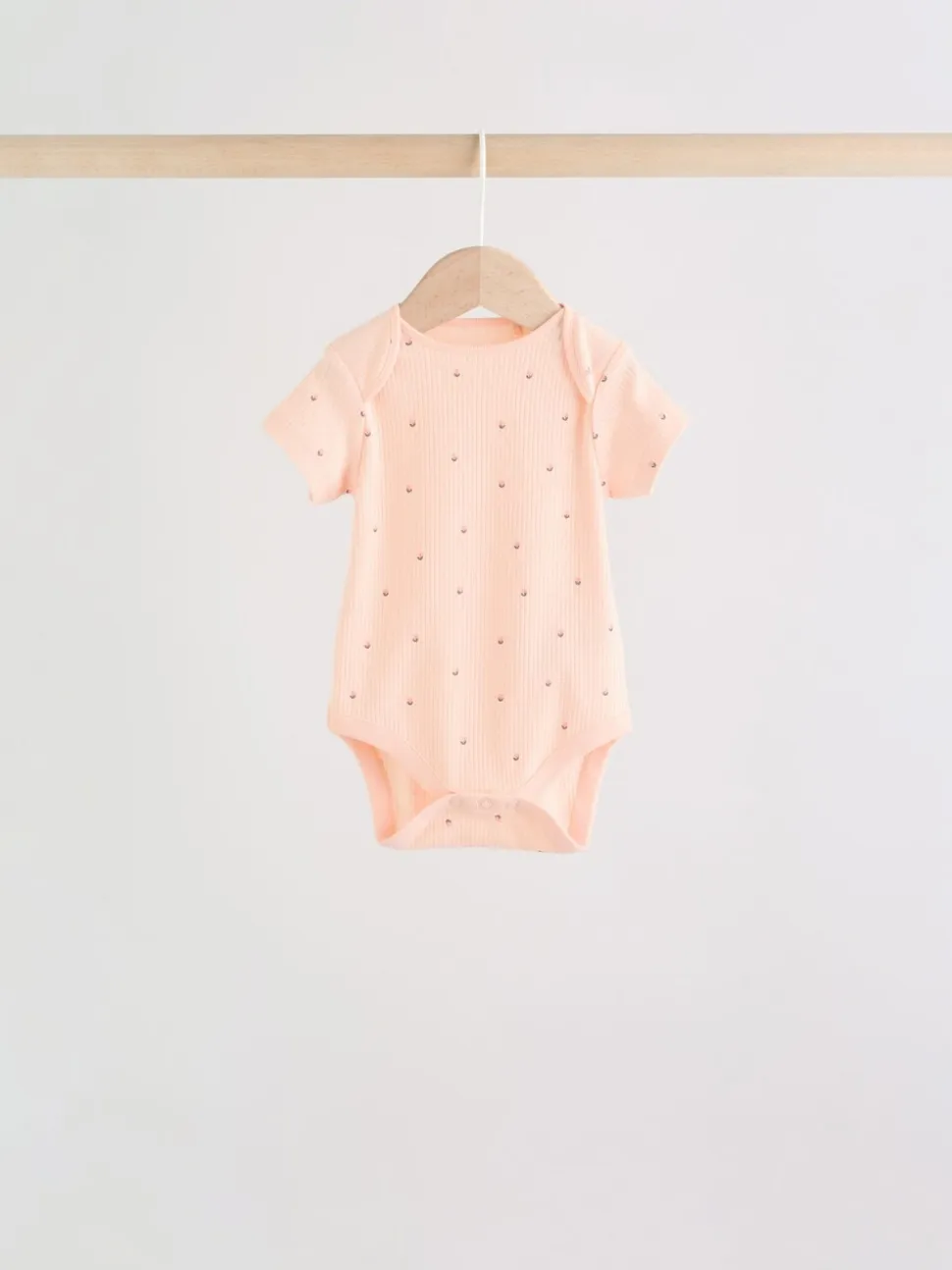 Roze bloemetjes - Set van 5 babyrompertjes met korte mouwen