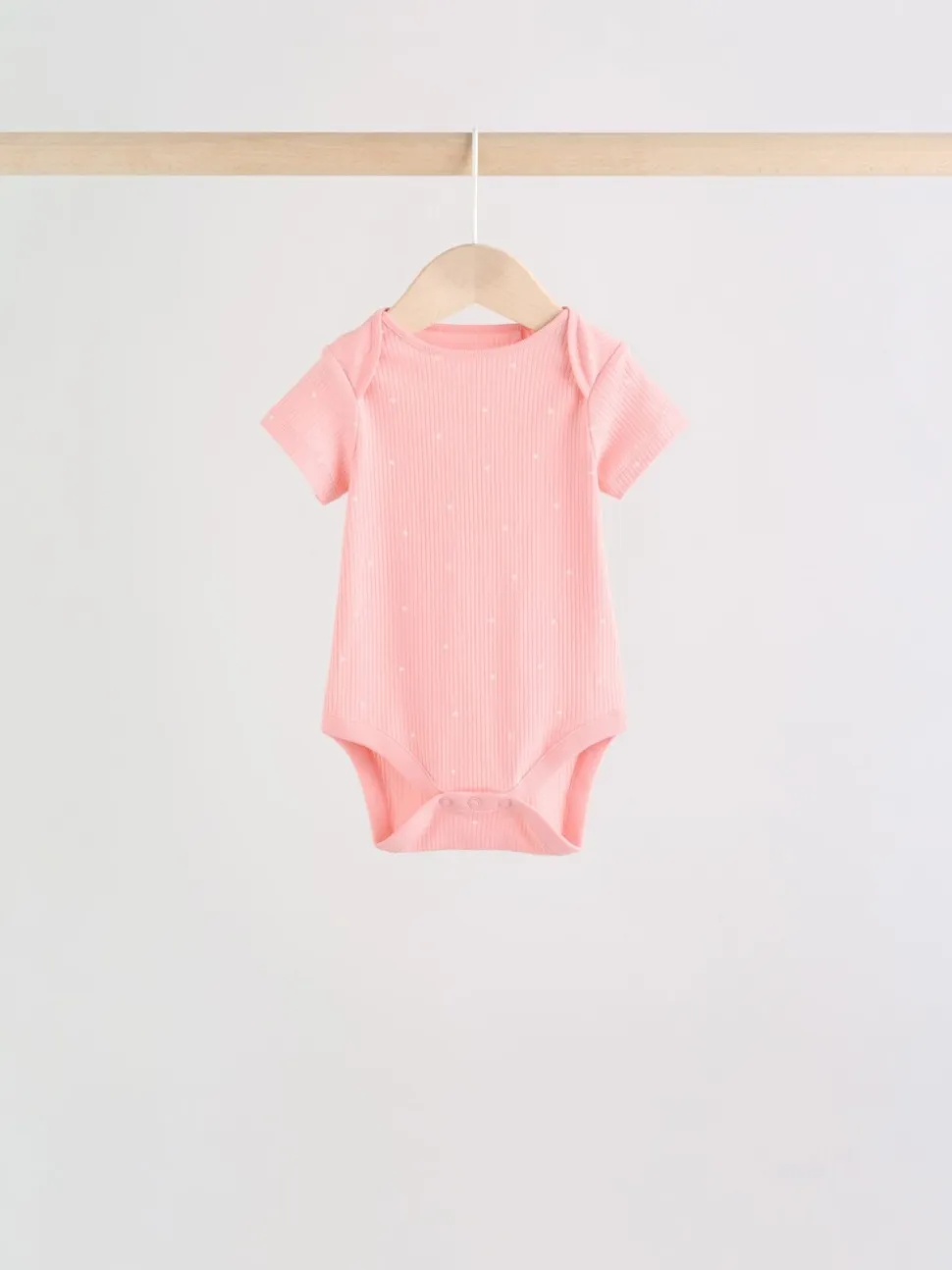 Roze bloemetjes - Set van 5 babyrompertjes met korte mouwen