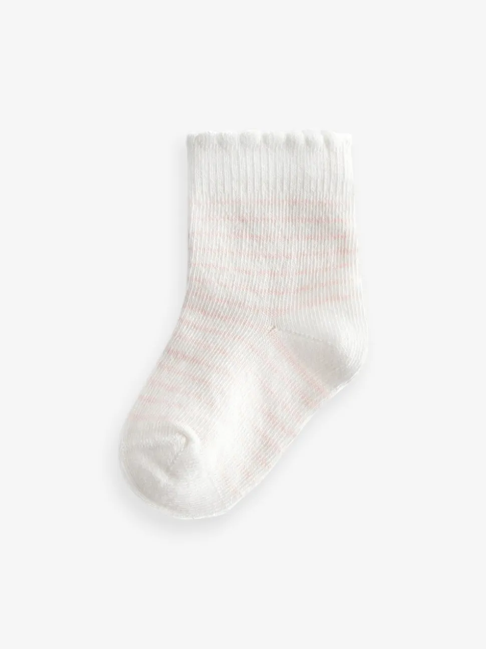 Roze gestreept met hart - Verpakking van 5 paar babysokken (0 mnd-2 jr)