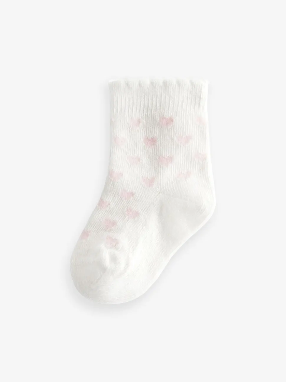 Roze gestreept met hart - Verpakking van 5 paar babysokken (0 mnd-2 jr)