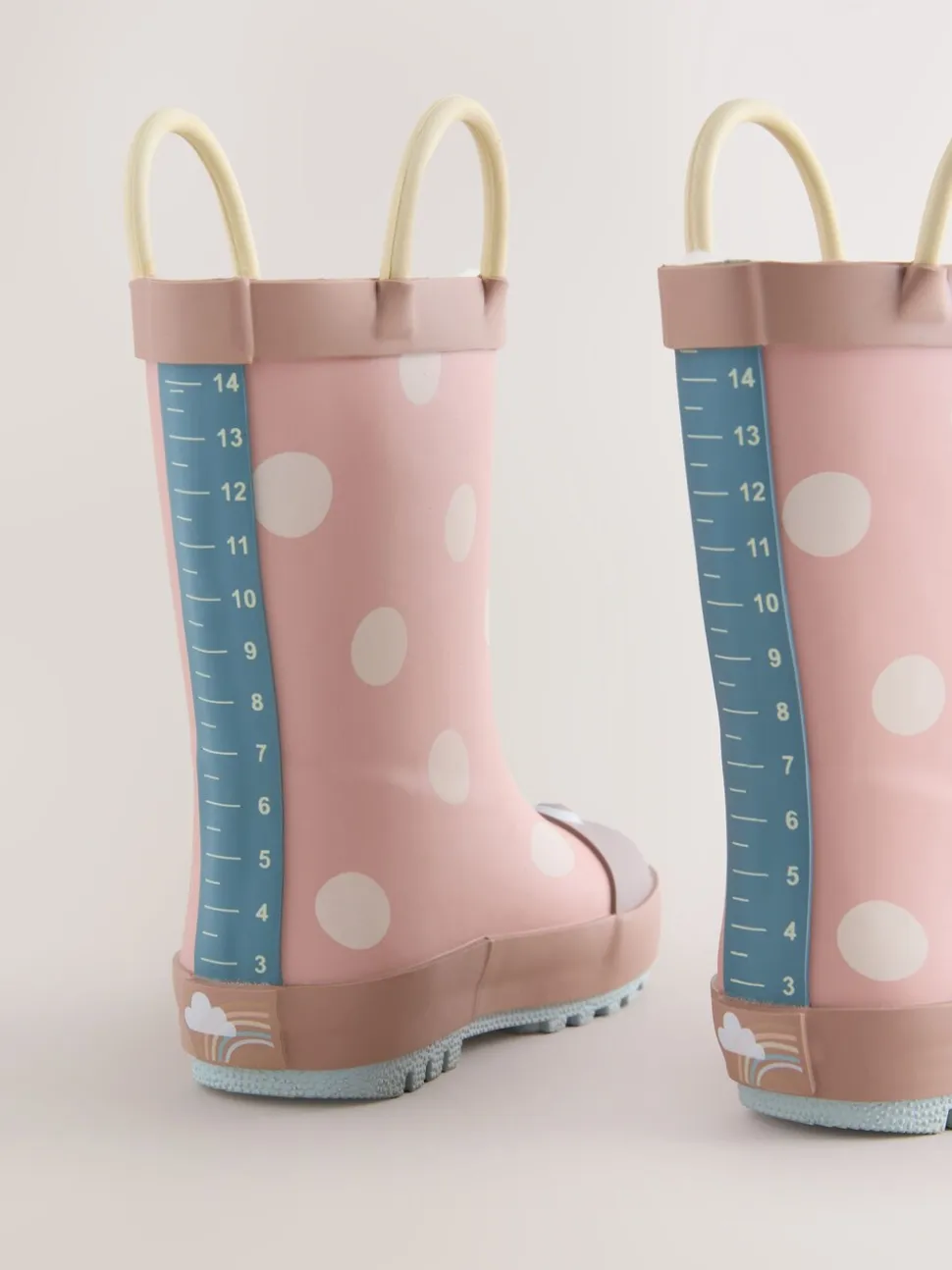 Roze lieveheersbeestje - Laarzen met handgreep