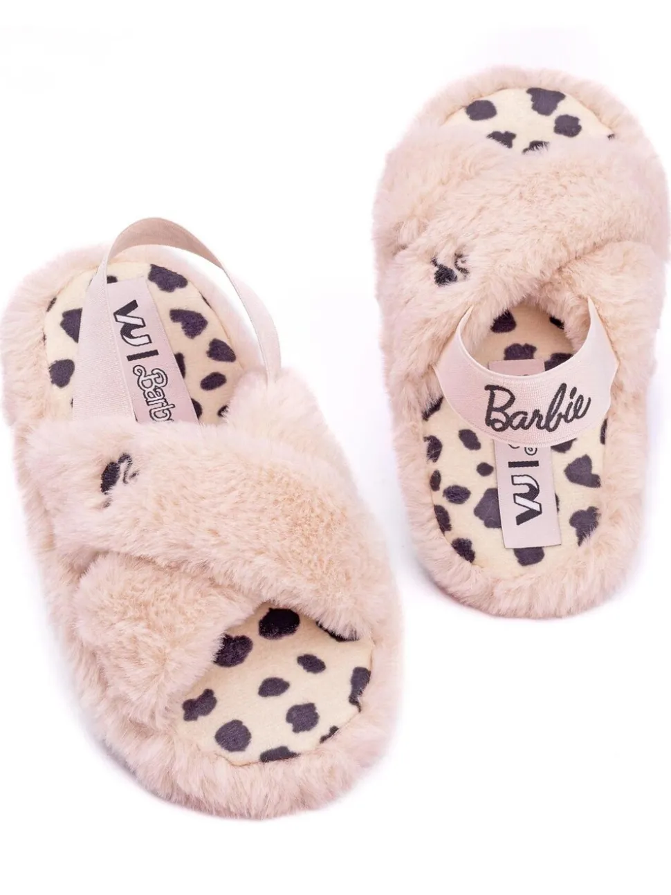 Roze met Barbie - Vanilla Underground Fluffy Slippers