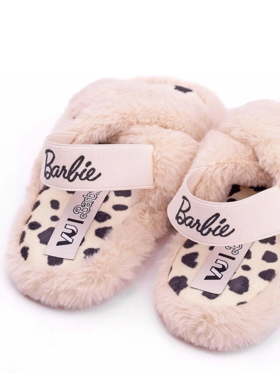 Roze met Barbie - Vanilla Underground Fluffy Slippers
