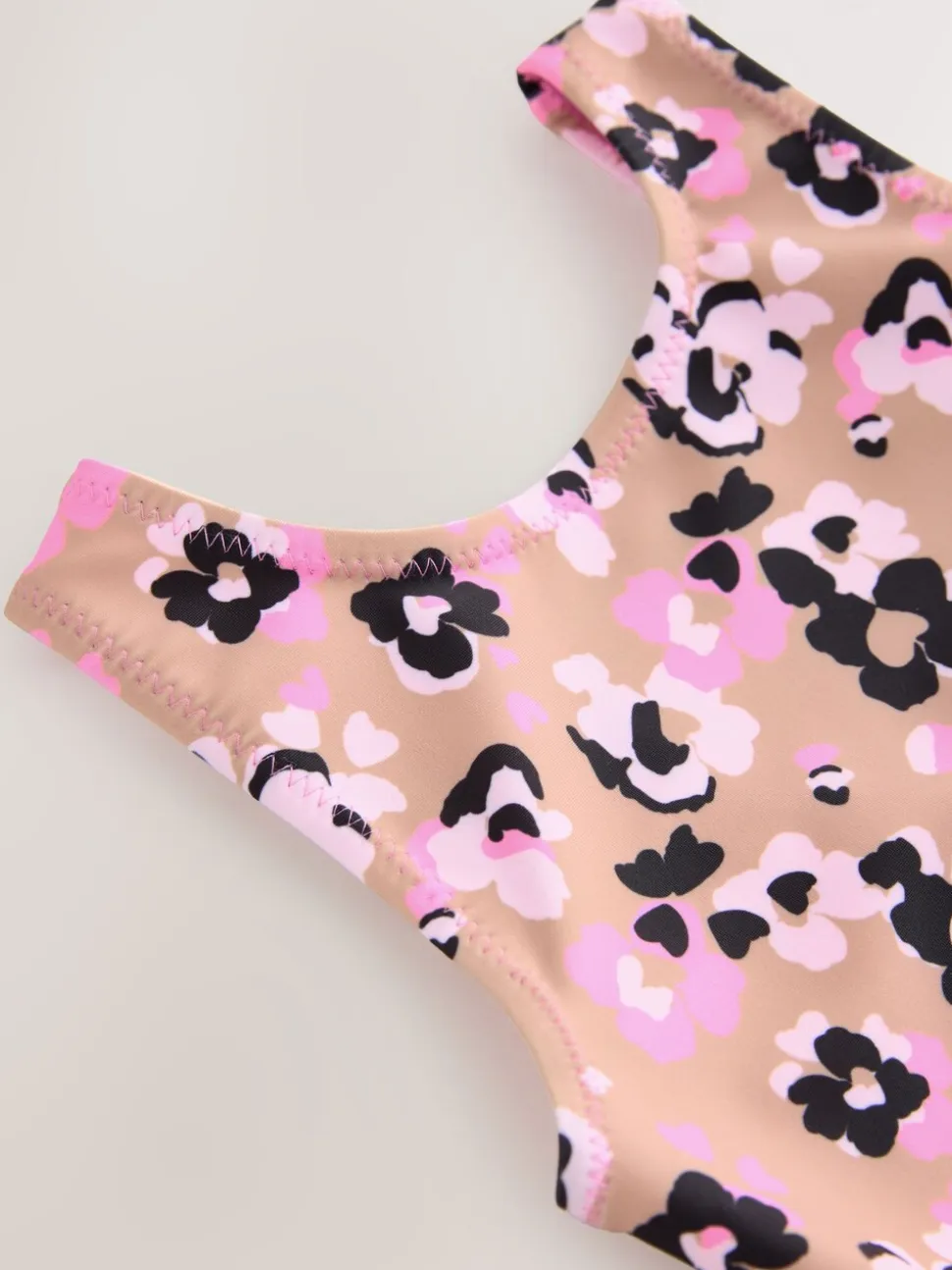 Roze met dierenprint - Badpak (3 mnd-7 jr)