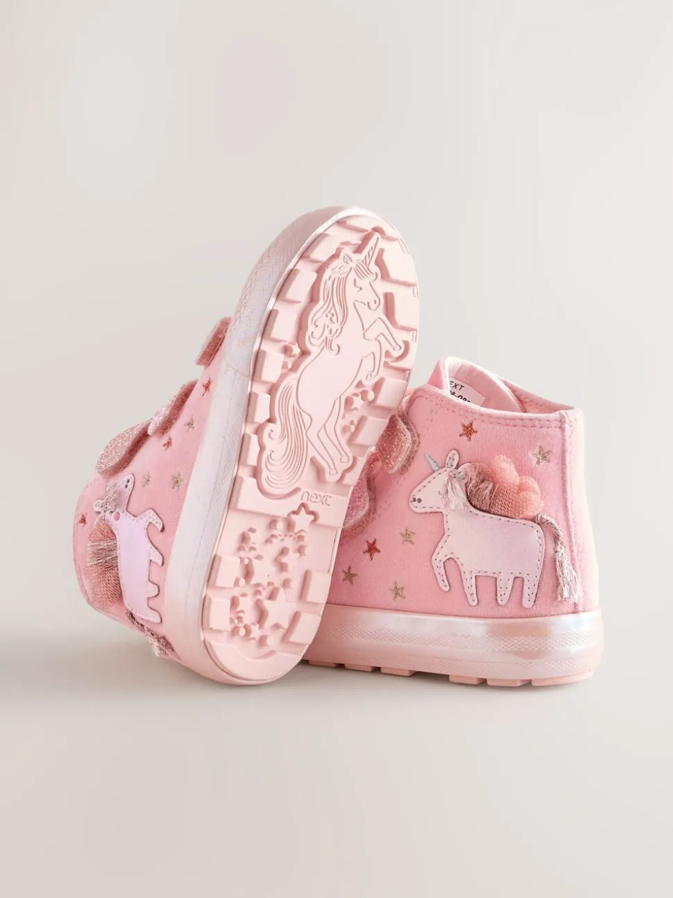Roze met eenhoornprint - Hoge Touch Fastening sportschoenen