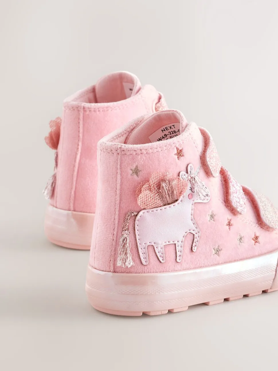 Roze met eenhoornprint - Hoge Touch Fastening sportschoenen