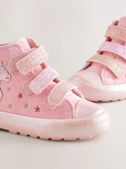 Roze met eenhoornprint - Hoge Touch Fastening sportschoenen