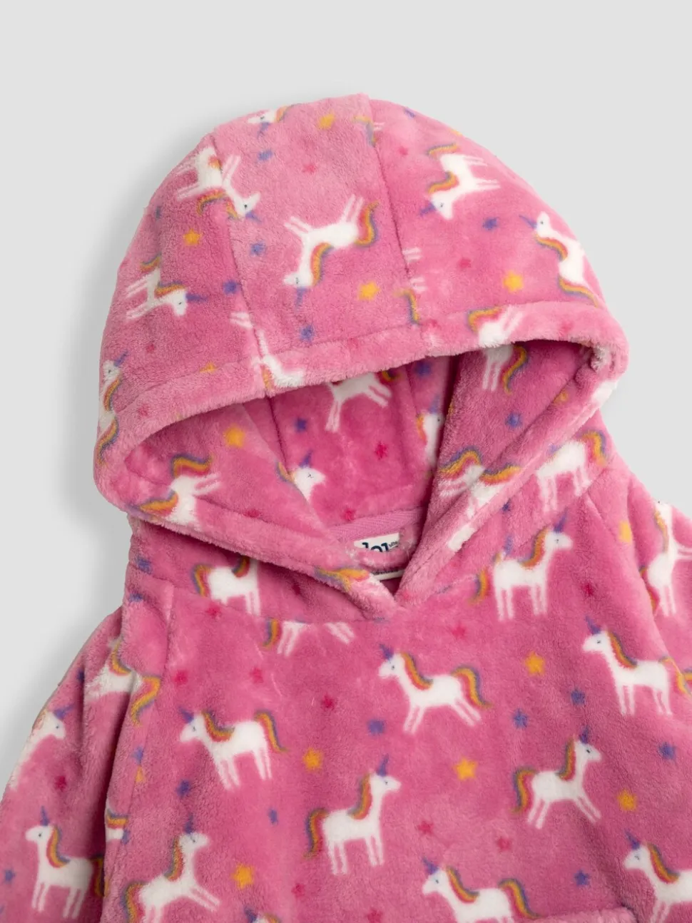 Roze met eenhoornprint - JoJo Maman Bébé Cosy Hooded Blanket