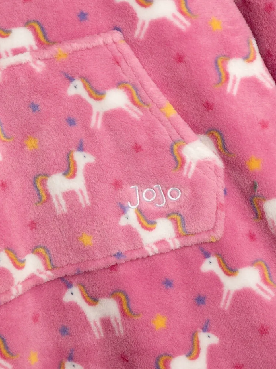 Roze met eenhoornprint - JoJo Maman Bébé Cosy Hooded Blanket
