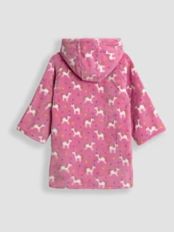 Roze met eenhoornprint - JoJo Maman Bébé Cosy Hooded Blanket
