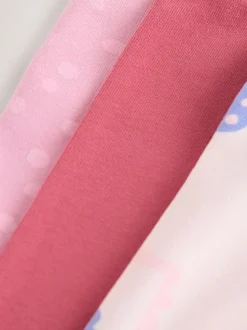 Roze met eenhoornprint - Verpakking van 3 leggings (3 mnd-7 jr)