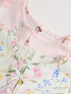 Roze met elfjes - Baby Short Sleeve Dress 2 Pack (0mths-3yrs)