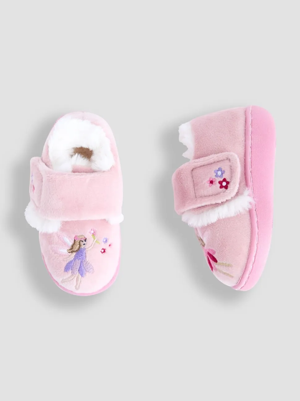 Roze met elfjes - JoJo Maman Bébé - Pantoffelschoenen met eenhoorn