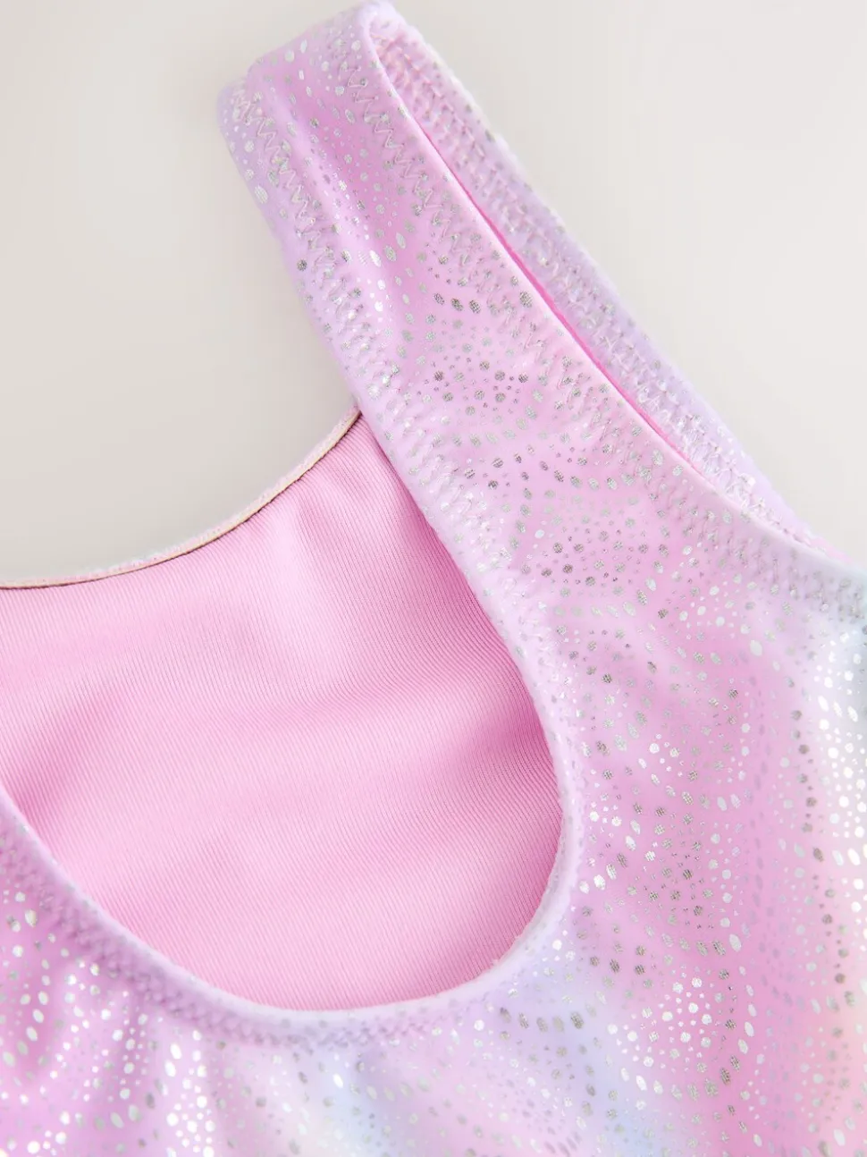 Roze met folieprint - Mesh Tutu Swimsuit (3mths-7yrs)