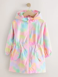 Roze met gemarmerde print - Waterproof Printed Cagoule (3-16yrs)