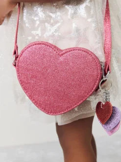 Roze met hartjesprint - Cross Body Nolvetly Heart Party Bag