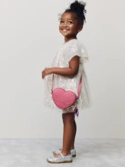Roze met hartjesprint - Cross Body Nolvetly Heart Party Bag
