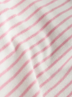 Roze met hartjesprint - Set van 5 babyrompertjes met korte mouwen