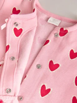 Roze met hartjesprint - Top & Leggings Set 2 Piece (0mths-2yrs)