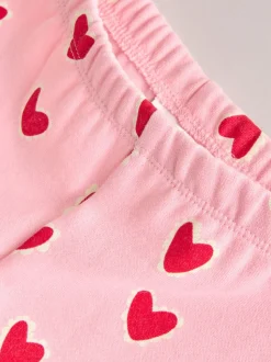 Roze met hartjesprint - Top & Leggings Set 2 Piece (0mths-2yrs)