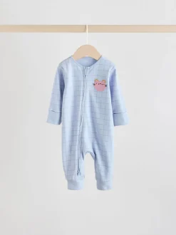 Roze met karakteristieke dierenprint - Verpakking van 5 babyslaappakjes met tweewegrits (0 mnd - 3 jr)