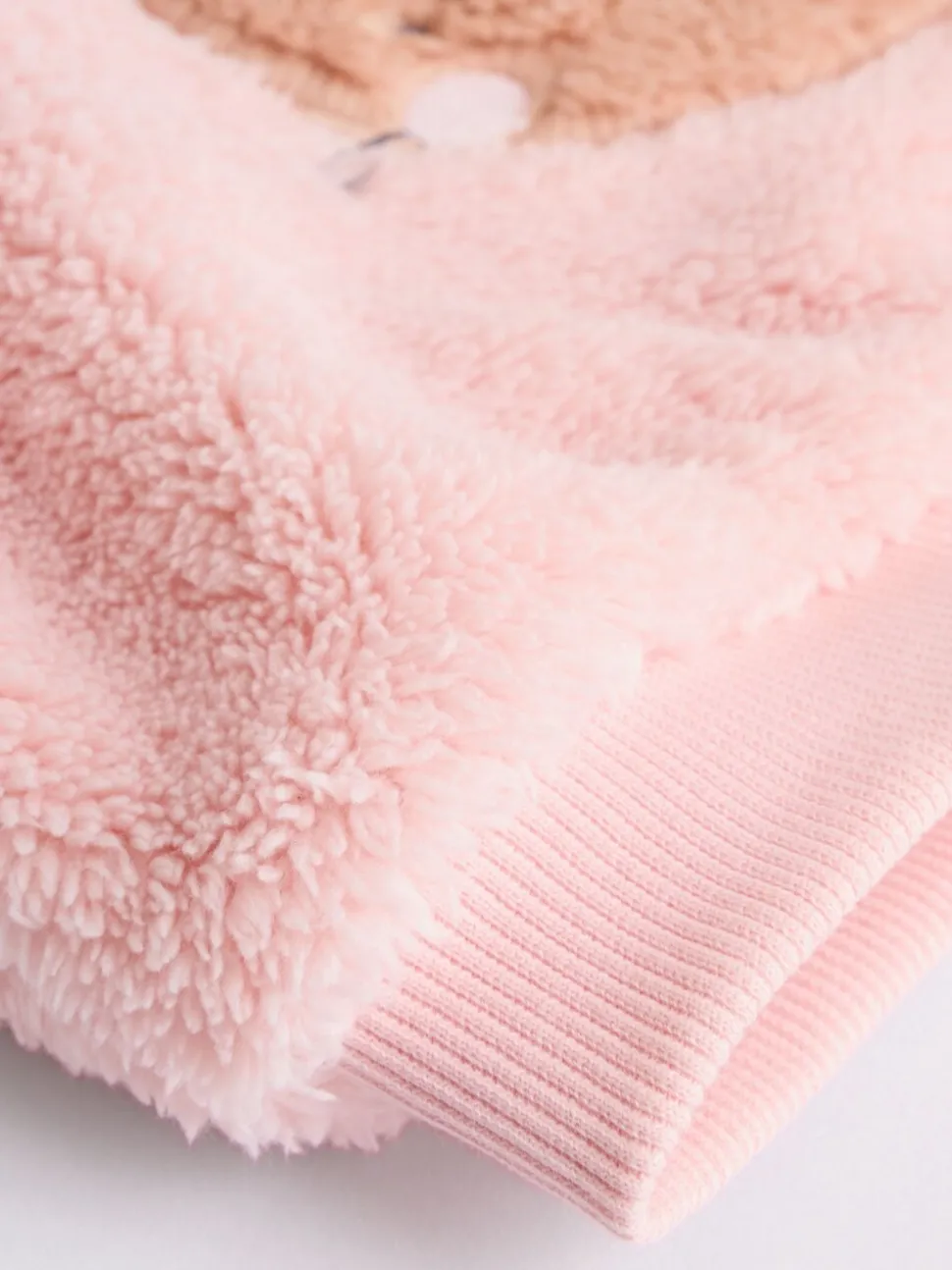 Roze met konijnen - 2 -delige Set van Fleece Tops en Leggings voor Baby''s (0mnd-2jr)