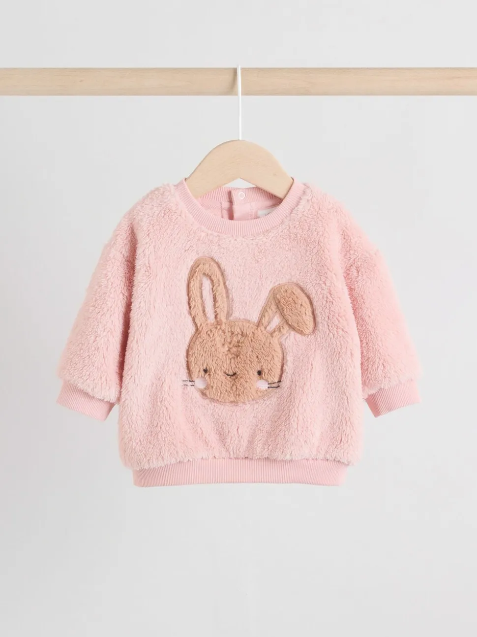 Roze met konijnen - 2 -delige Set van Fleece Tops en Leggings voor Baby''s (0mnd-2jr)