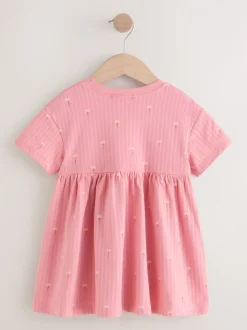 Roze met konijnen - Jersey zomerjurk (3mnd -7jr)