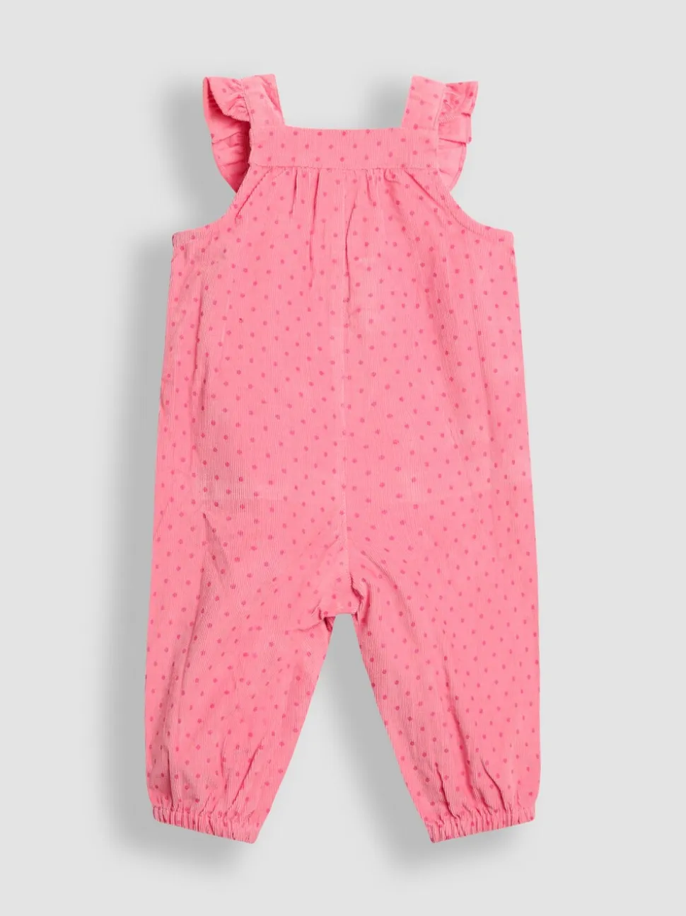 Roze met konijnen - JoJo Maman Bébé - Set van corduroy tuinbroek met applicatie en top