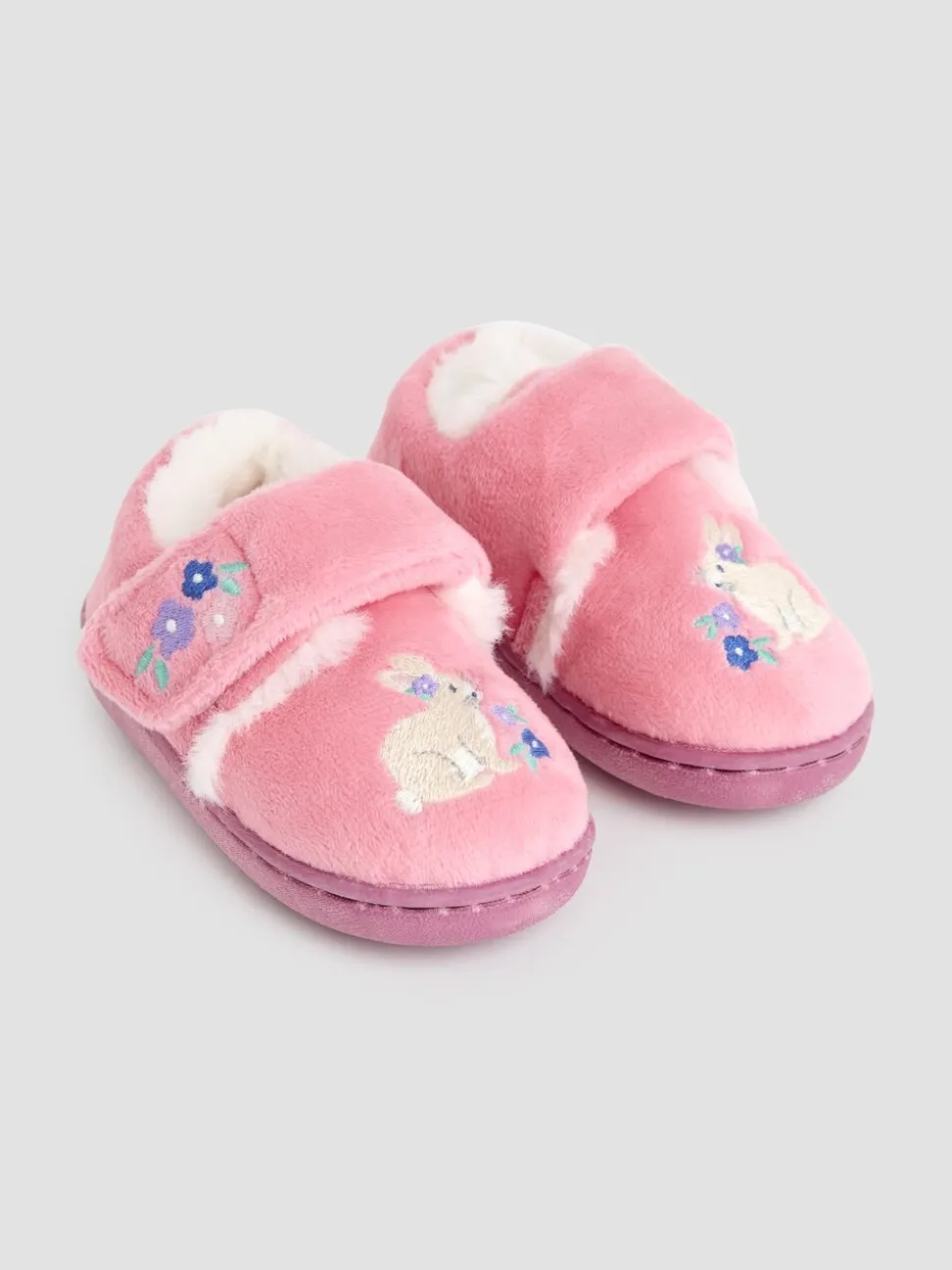Roze met konijnen - JoJo Maman Bébé - Pantoffelschoenen met eenhoorn