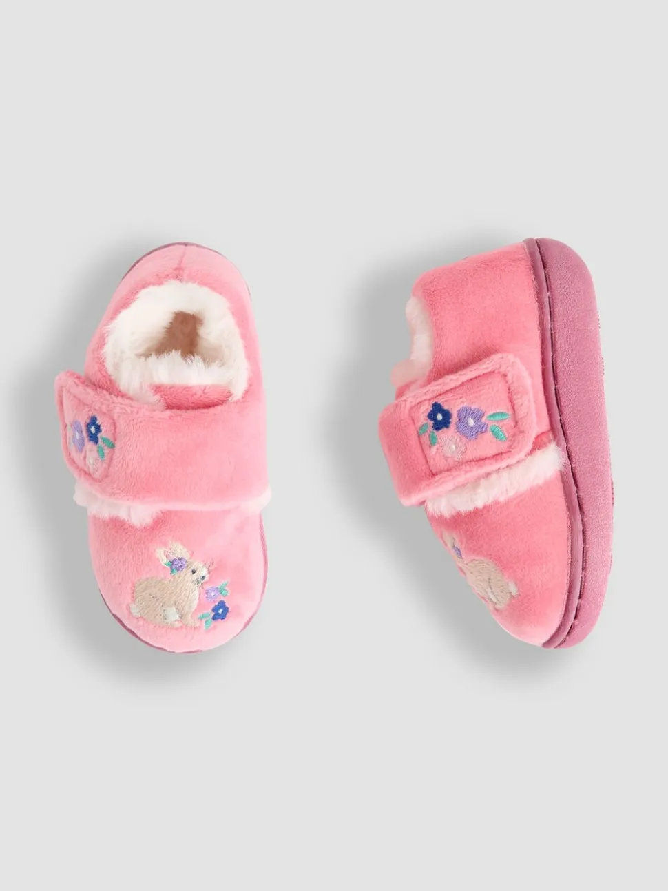 Roze met konijnen - JoJo Maman Bébé - Pantoffelschoenen met eenhoorn
